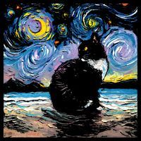 Black Tuxedo Cat Night 2 Women's Hoodie thumb 2