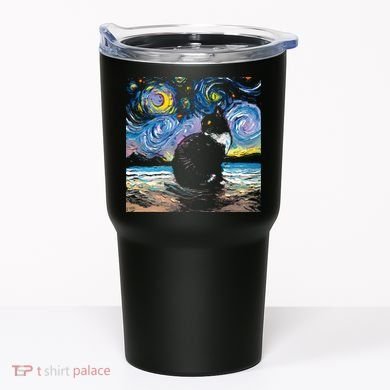 Black Tuxedo Cat Night 2 Tumbler