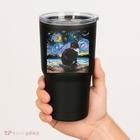 Black Tuxedo Cat Night 2 Tumbler thumb 2