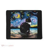 Black Tuxedo Cat Night 2 Mousepad thumb 0