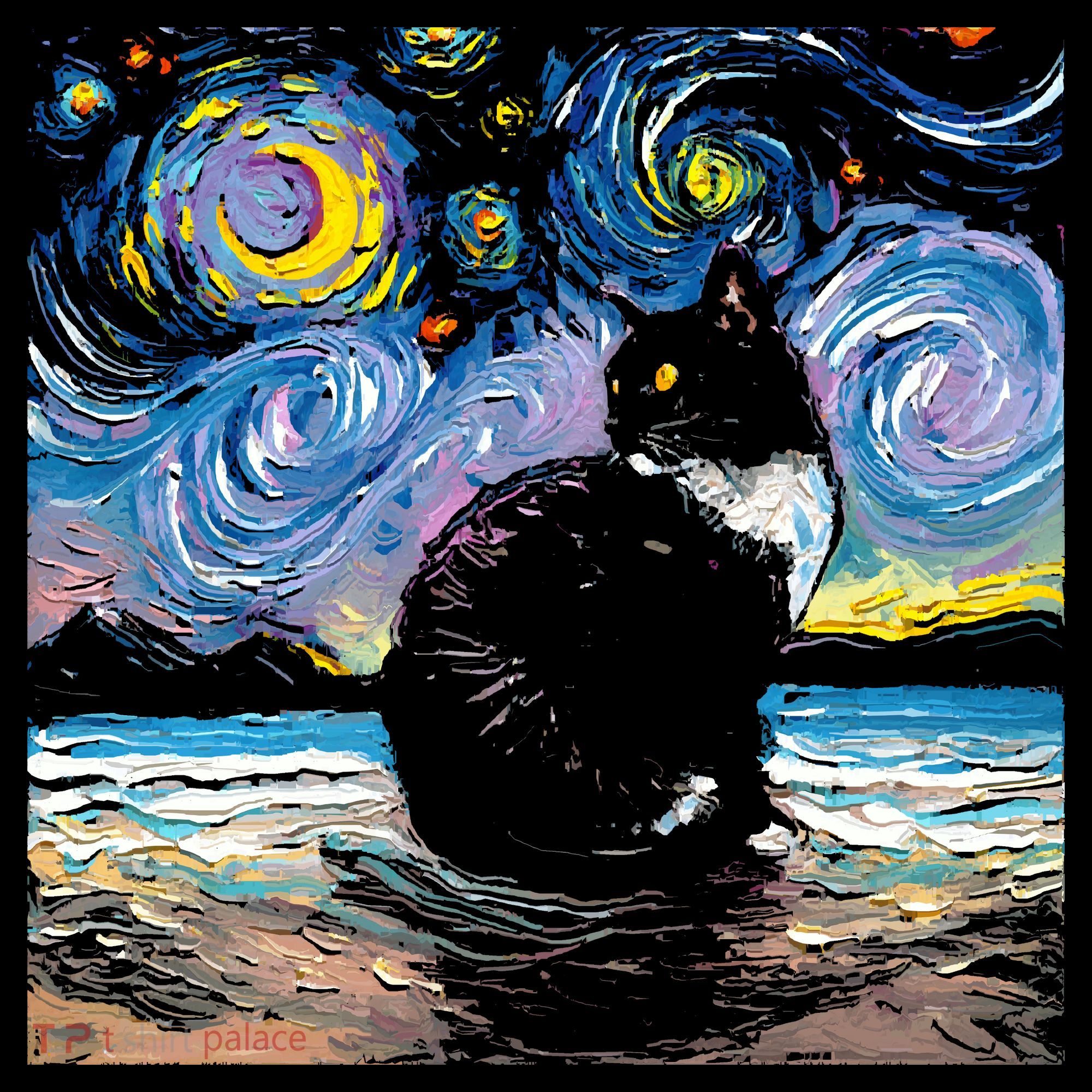 Black Tuxedo Cat Night 2 Women's Tank Top