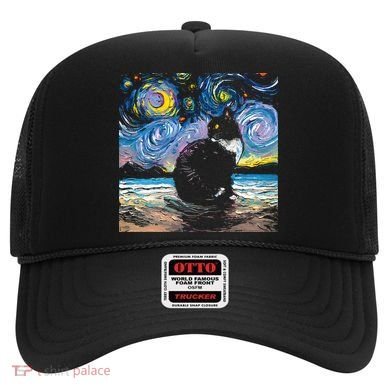 Black Tuxedo Cat Night 2 Hat