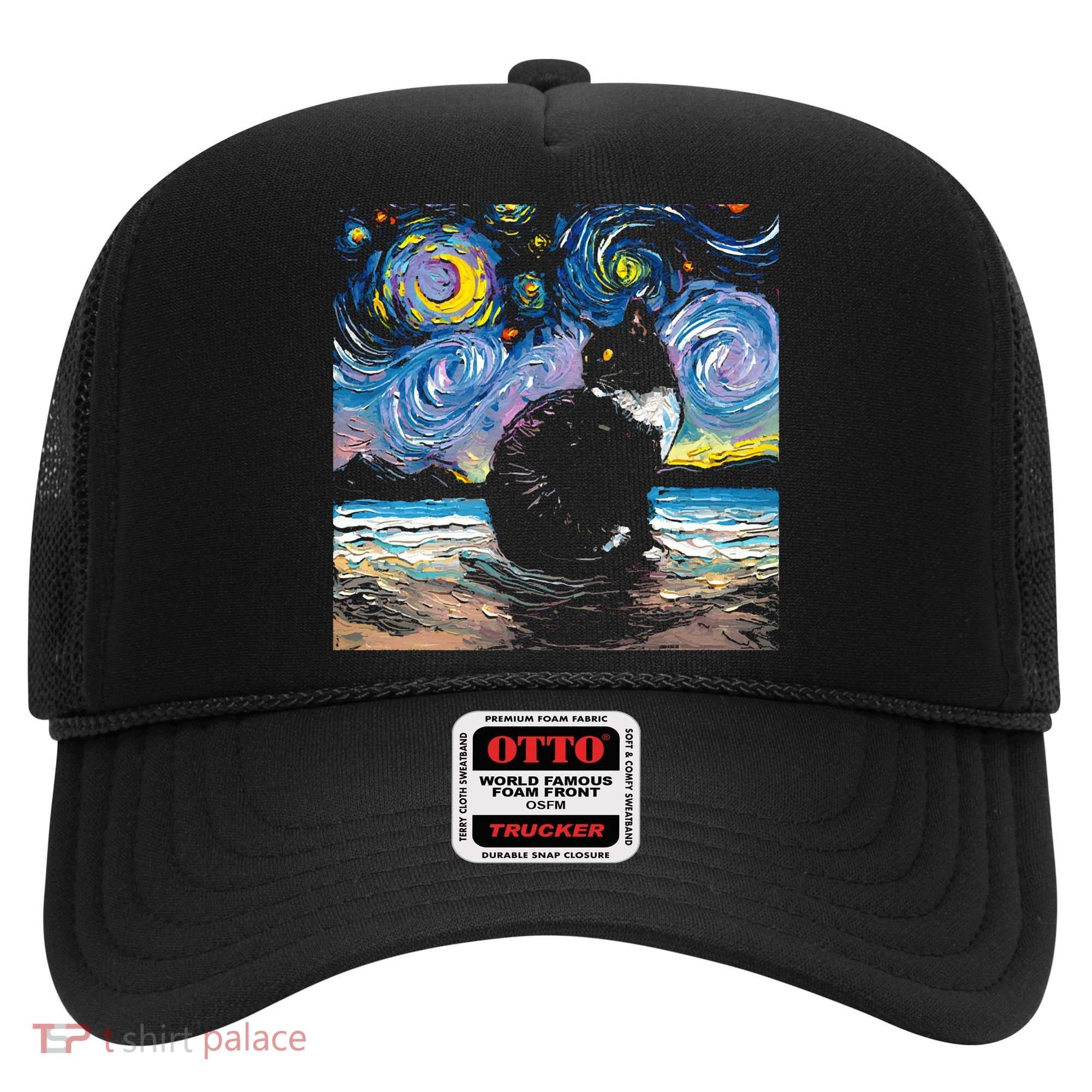 Black Tuxedo Cat Night 2 Hat