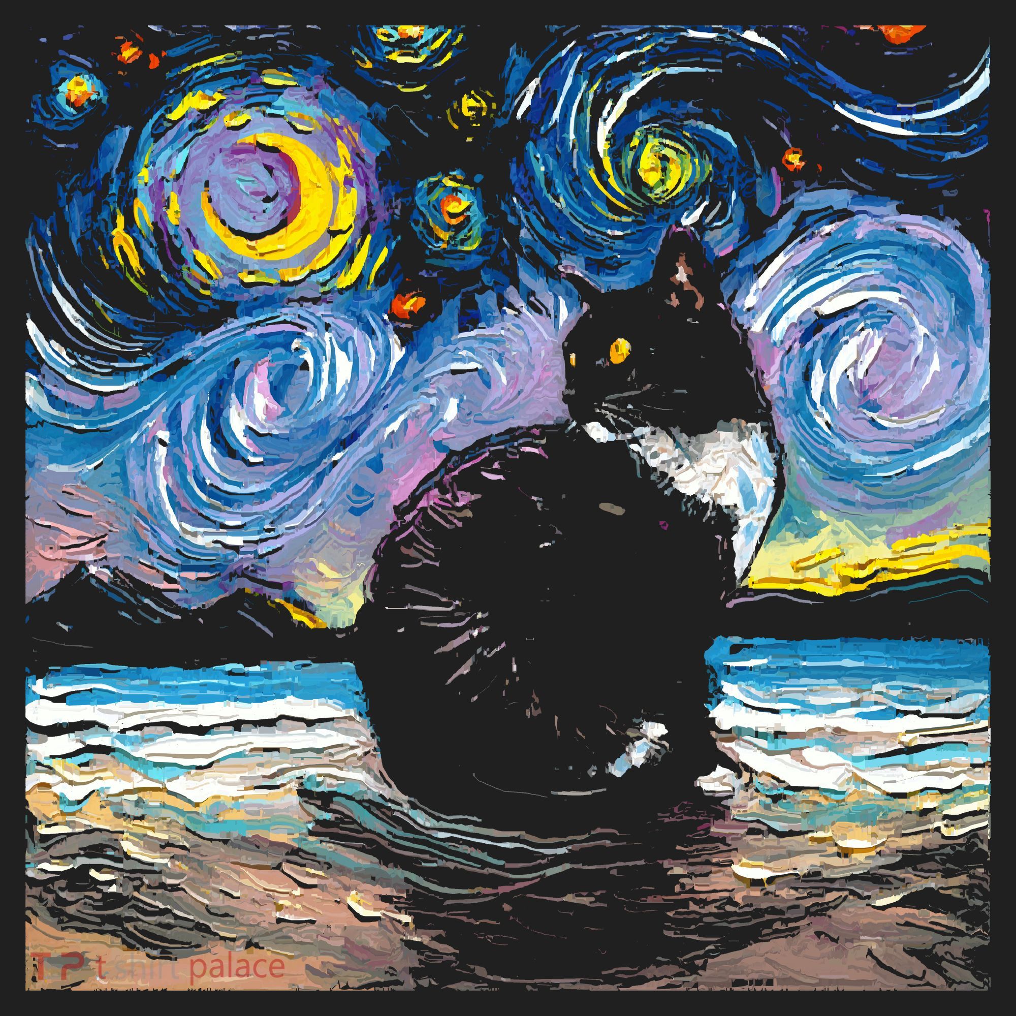 Black Tuxedo Cat Night 2 Hat