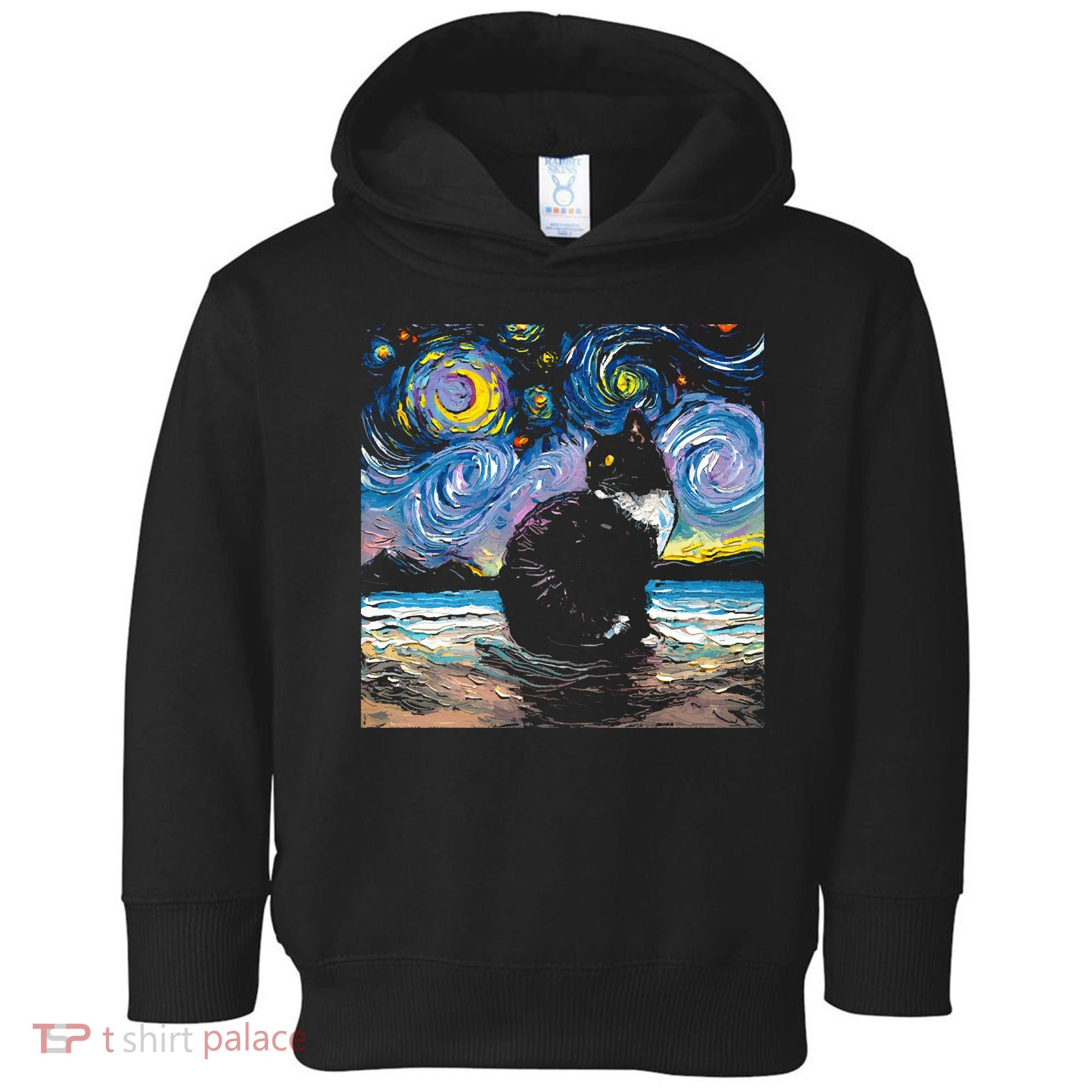 Black Tuxedo Cat Night 2 Toddler Hoodie