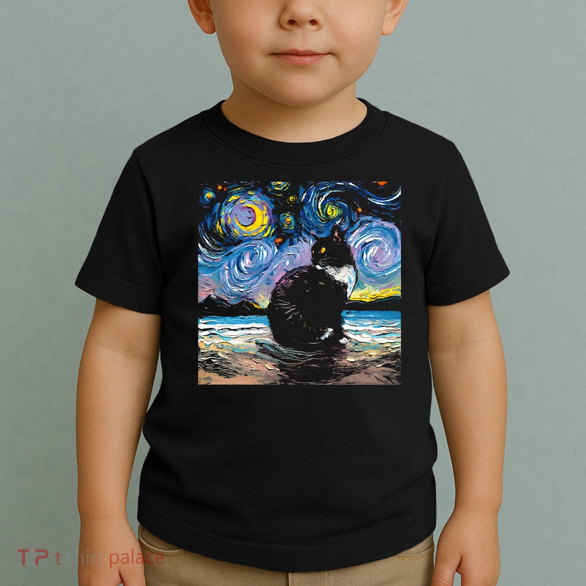 Black Tuxedo Cat Night 2 Toddler T-Shirt