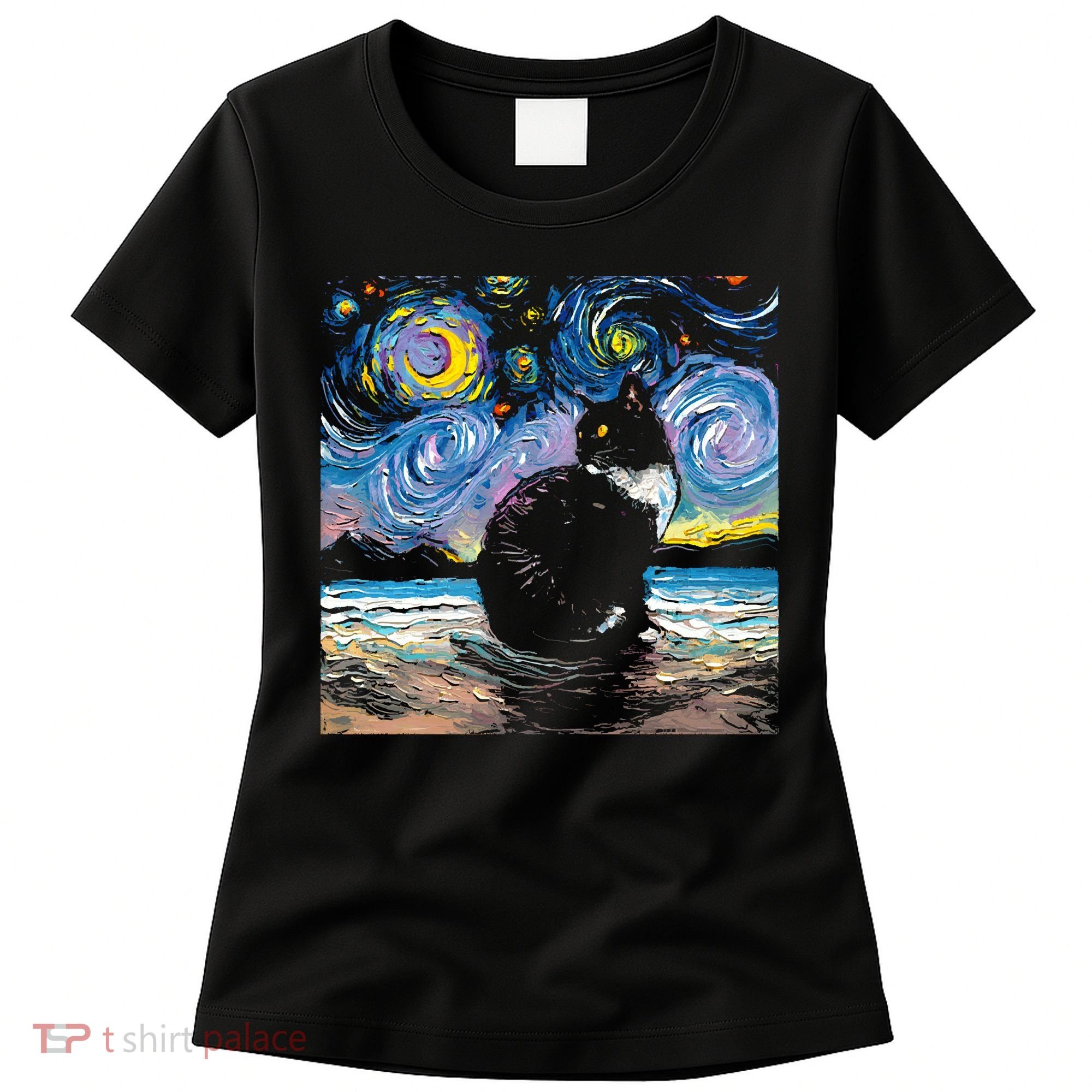 Black Tuxedo Cat Night 2 Women's T-Shirt