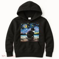 Black Tuxedo Cat Night 2 Kids Hoodie thumb 0