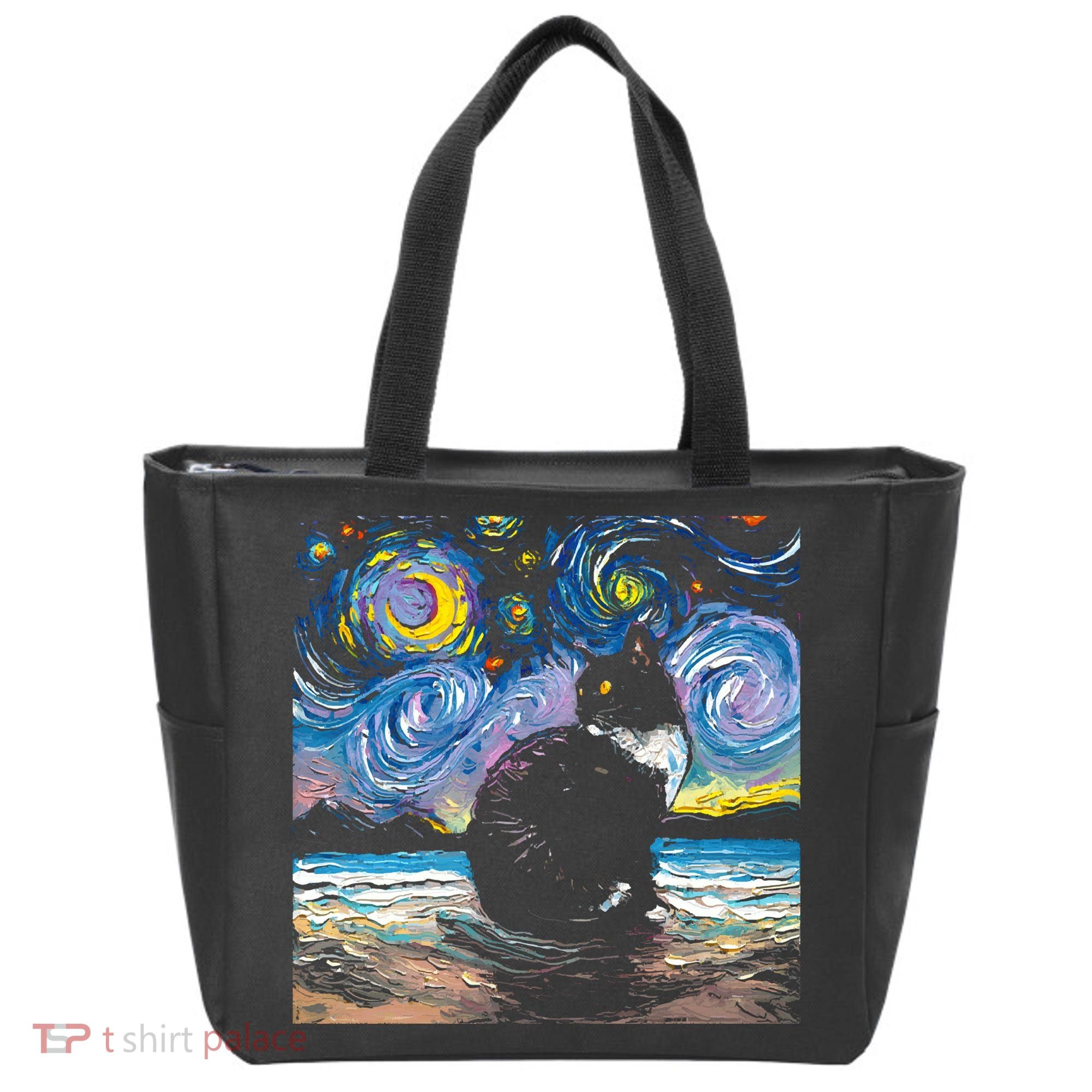 Black Tuxedo Cat Night 2 Tote Bag