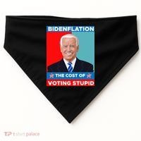 Bidenflation The Cost Of Voting Stupid Funny Joe Biden USA-Made Doggie Bandana thumb 0