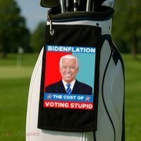Bidenflation The Cost Of Voting Stupid Funny Joe Biden Golf Towel thumb 2