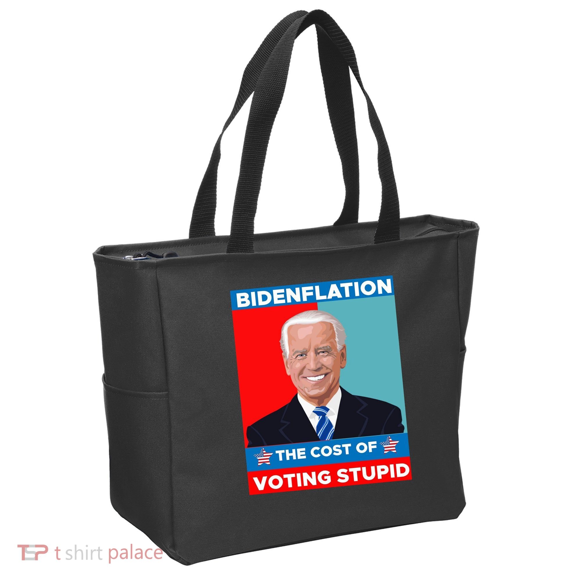 Bidenflation The Cost Of Voting Stupid Funny Joe Biden Tote Bag