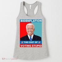 Bidenflation The Cost Of Voting Stupid Funny Joe Biden Women's Tank Top thumb 0