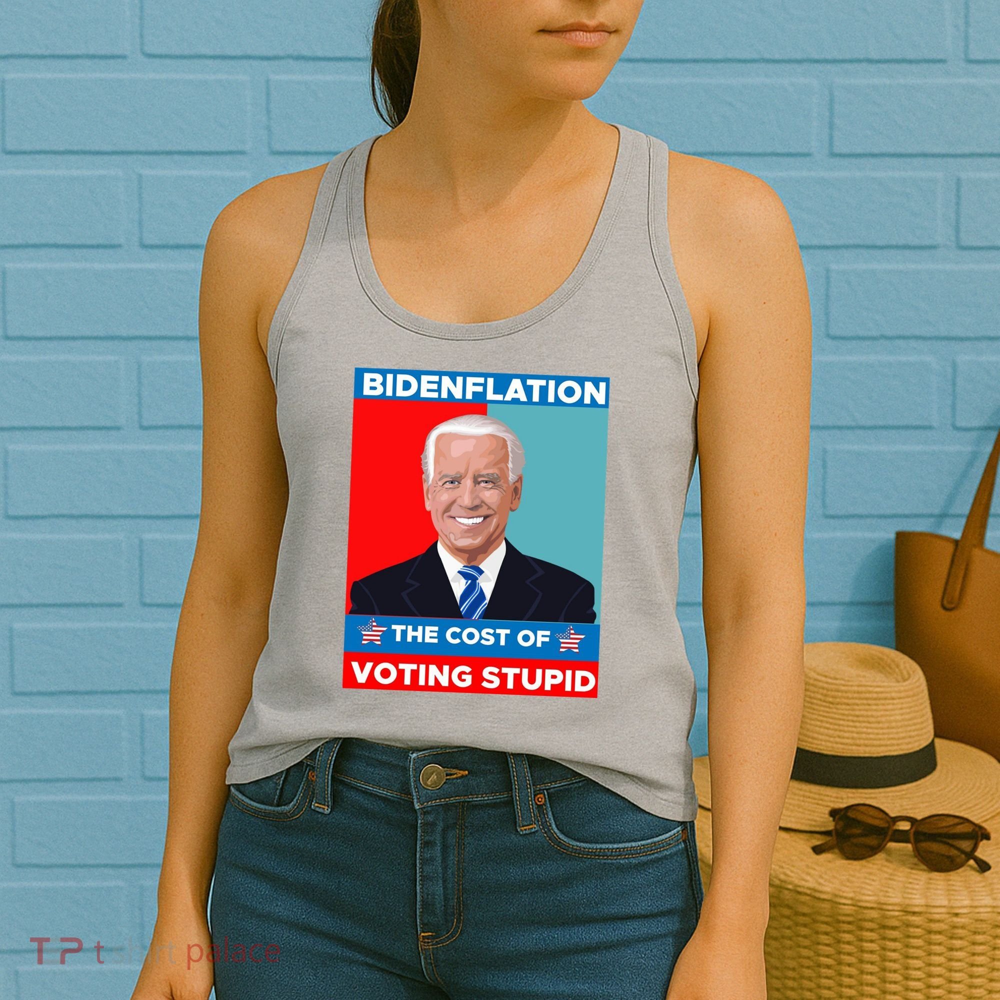 Bidenflation The Cost Of Voting Stupid Funny Joe Biden Women's Tank Top
