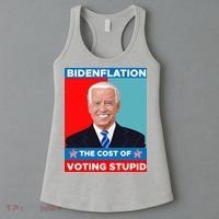 Bidenflation The Cost Of Voting Stupid Funny Joe Biden Women's Tank Top thumb 3