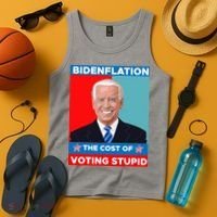 Bidenflation The Cost Of Voting Stupid Funny Joe Biden Tank Top thumb 4
