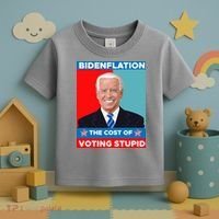 Bidenflation The Cost Of Voting Stupid Funny Joe Biden Toddler T-Shirt thumb 3