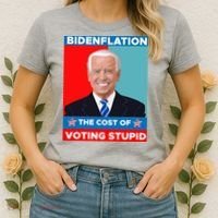 Bidenflation The Cost Of Voting Stupid Funny Joe Biden Women's T-Shirt thumb 2