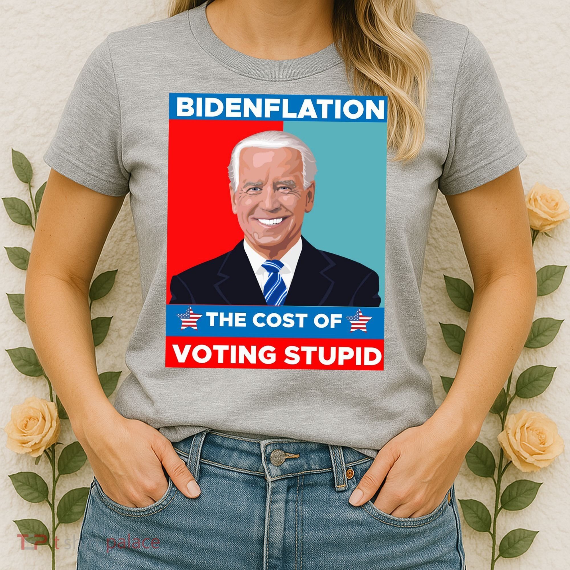 Bidenflation The Cost Of Voting Stupid Funny Joe Biden Women's T-Shirt