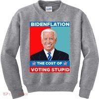 Bidenflation The Cost Of Voting Stupid Funny Joe Biden Kids Sweatshirt thumb 0