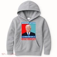 Bidenflation The Cost Of Voting Stupid Funny Joe Biden Kids Hoodie thumb 0