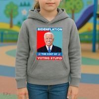 Bidenflation The Cost Of Voting Stupid Funny Joe Biden Kids Hoodie thumb 3