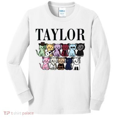 Birthday Taylor Cat Lover Kids Long Sleeve Shirt