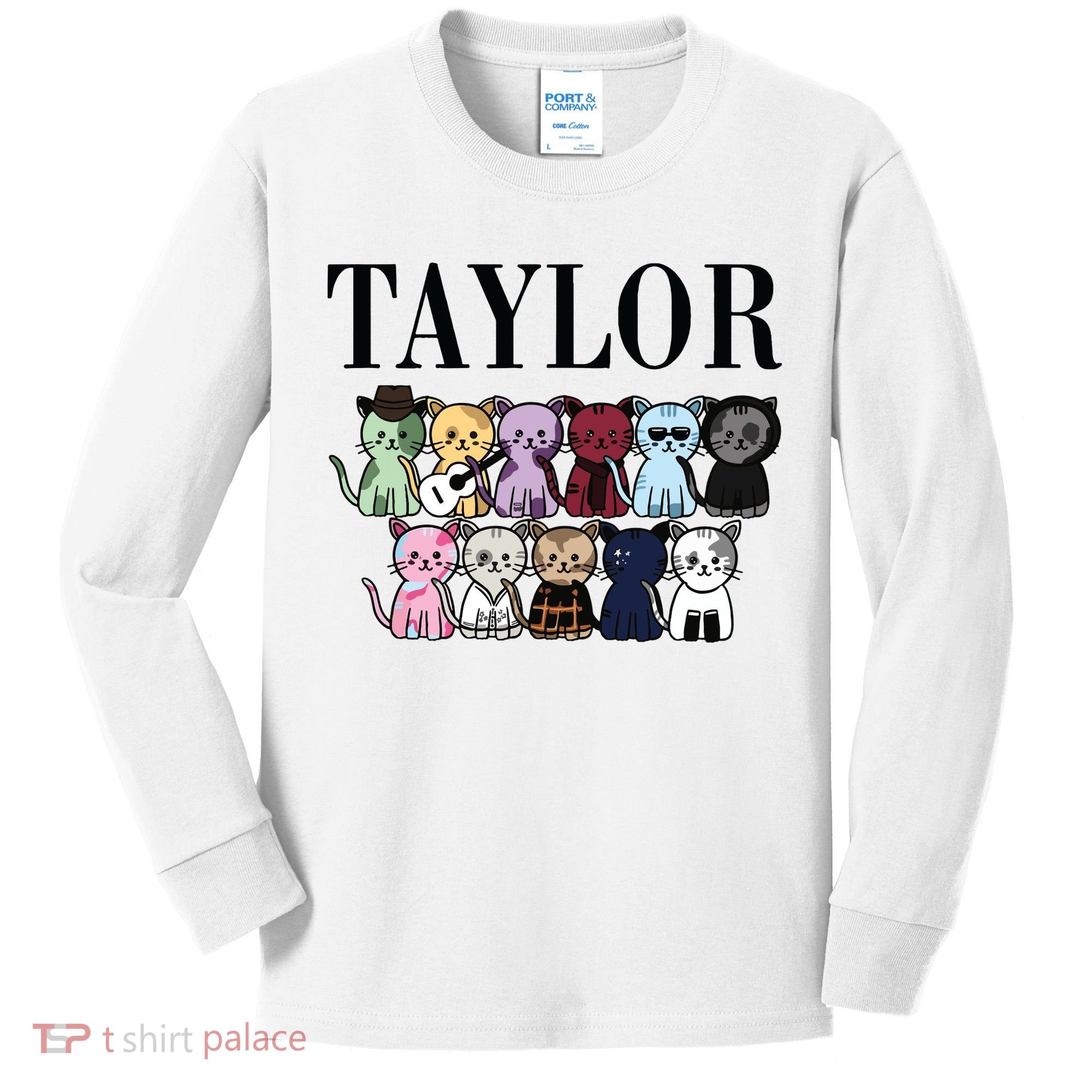 Birthday Taylor Cat Lover Kids Long Sleeve Shirt