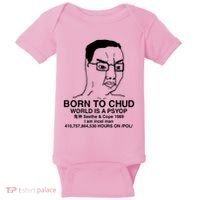 Born To Chud World Is A Psyop Seethe & Cope 1989 Baby Bodysuit thumb 0