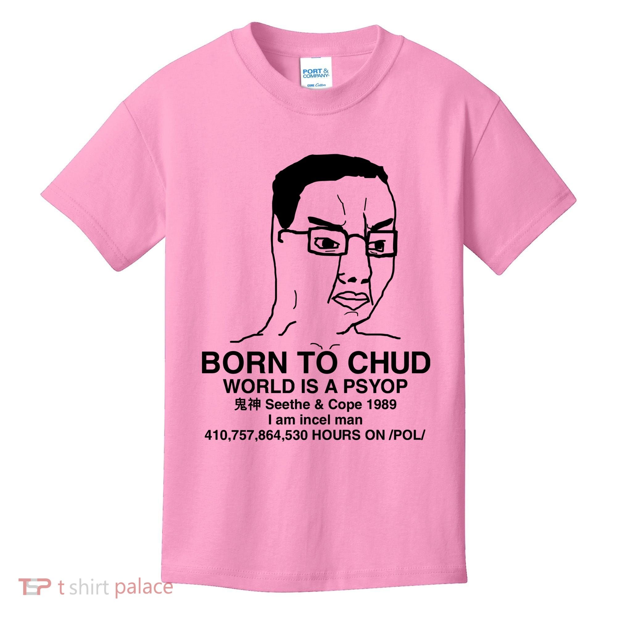 Born To Chud World Is A Psyop Seethe & Cope 1989 Kids T-Shirt