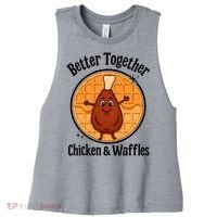 Better Together Chicken And Waffles Women's Racerback Cropped Tank thumb 0