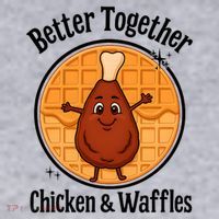 Better Together Chicken And Waffles Women's Racerback Cropped Tank thumb 2
