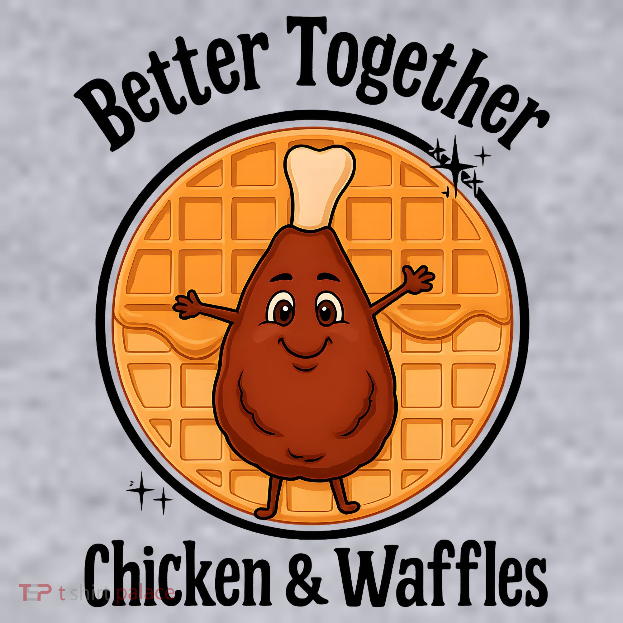 Better Together Chicken And Waffles Women's Racerback Cropped Tank