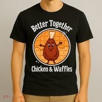 Better Together Chicken And Waffles T-Shirt thumb 3