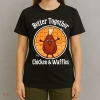 Better Together Chicken And Waffles T-Shirt thumb 4