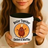 Better Together Chicken And Waffles Coffee Mug thumb 3