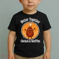 Better Together Chicken And Waffles Toddler T-Shirt thumb 2