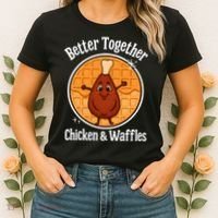 Better Together Chicken And Waffles Women's T-Shirt thumb 2