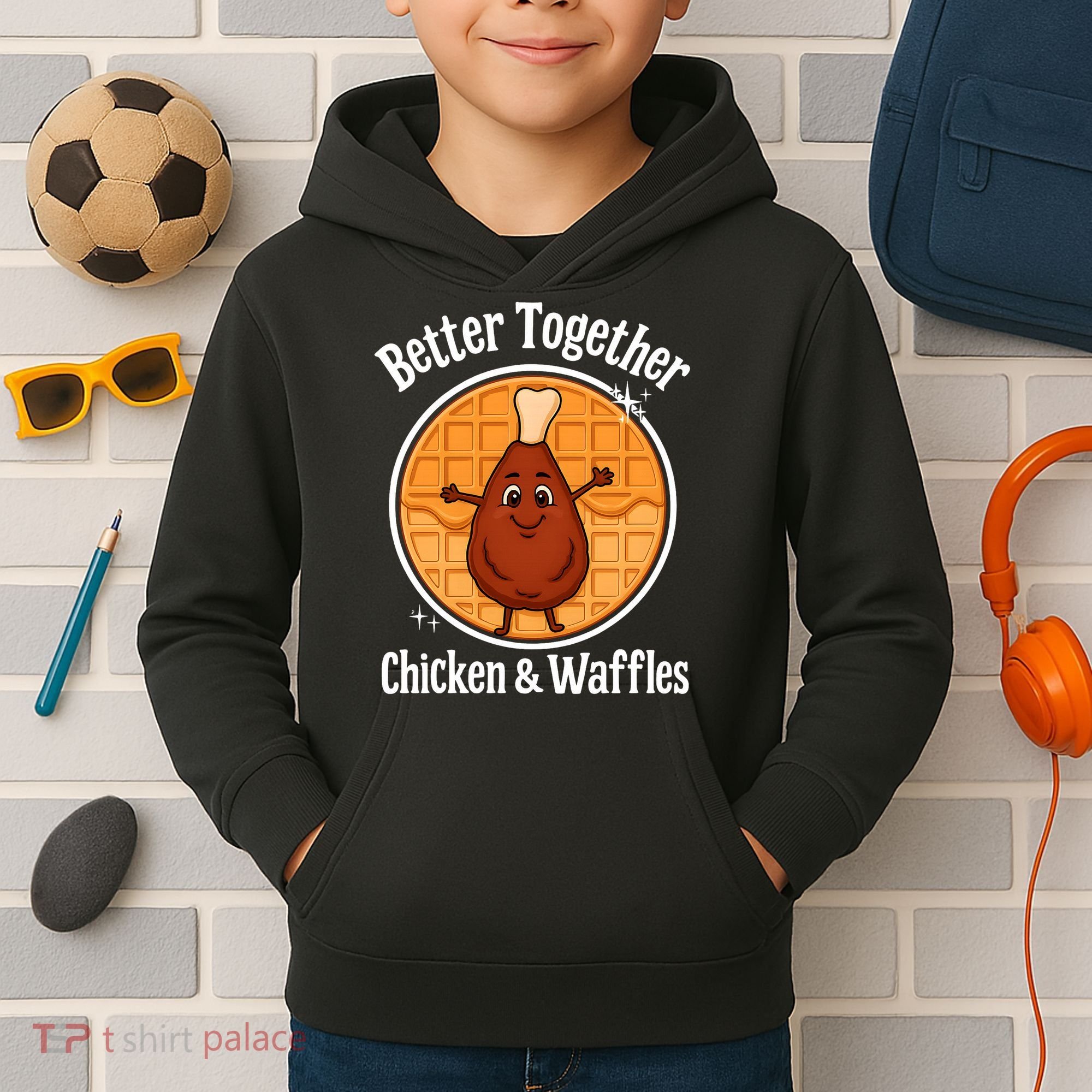 Better Together Chicken And Waffles Kids Hoodie
