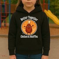 Better Together Chicken And Waffles Kids Hoodie thumb 3