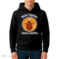 Better Together Chicken And Waffles Kids Hoodie thumb 4