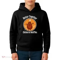 Better Together Chicken And Waffles Kids Hoodie thumb 4