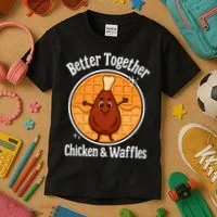 Better Together Chicken And Waffles Kids T-Shirt thumb 3