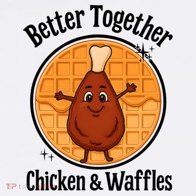 Better Together Chicken And Waffles Garment-Dyed Sweatshirt