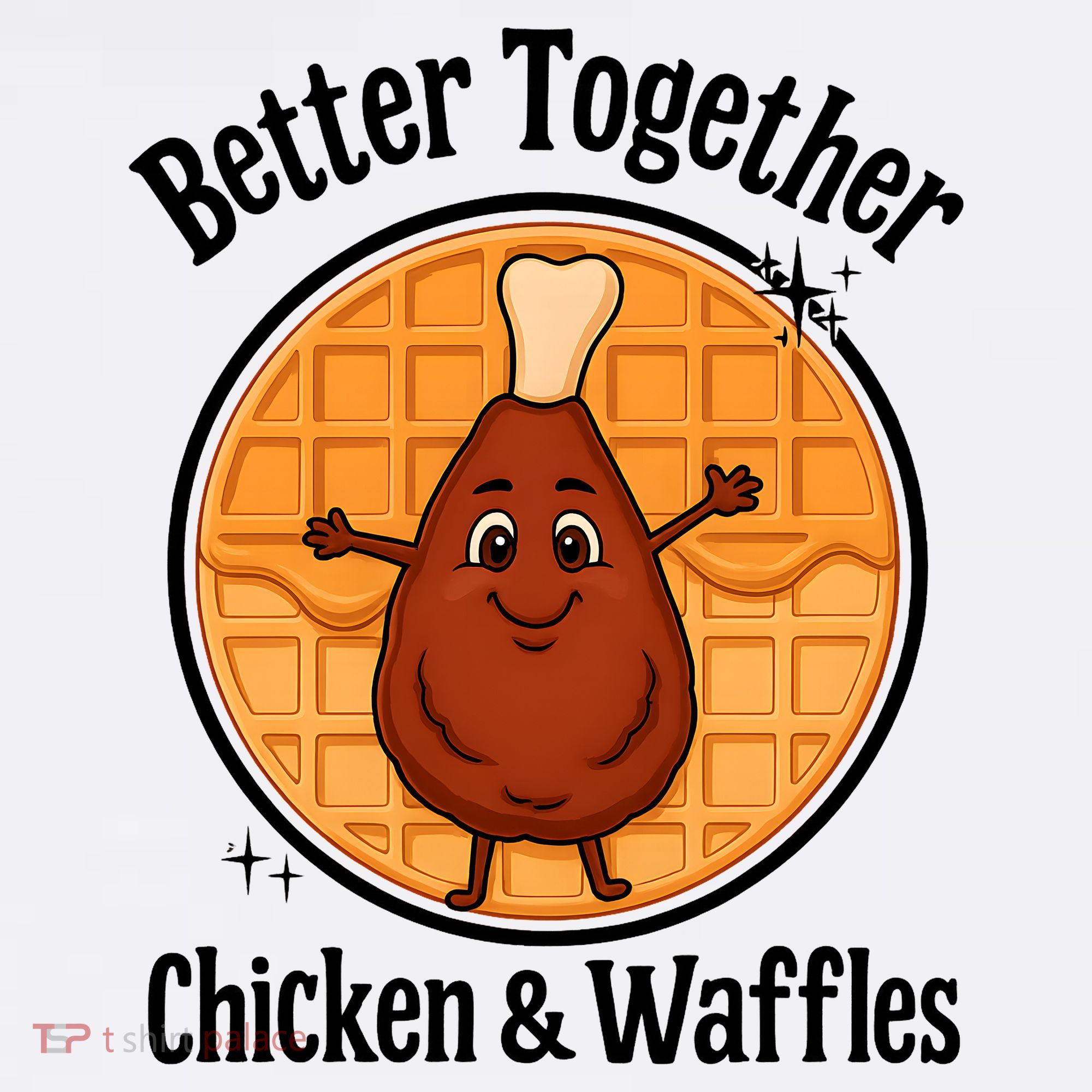 Better Together Chicken And Waffles Garment-Dyed Sweatshirt