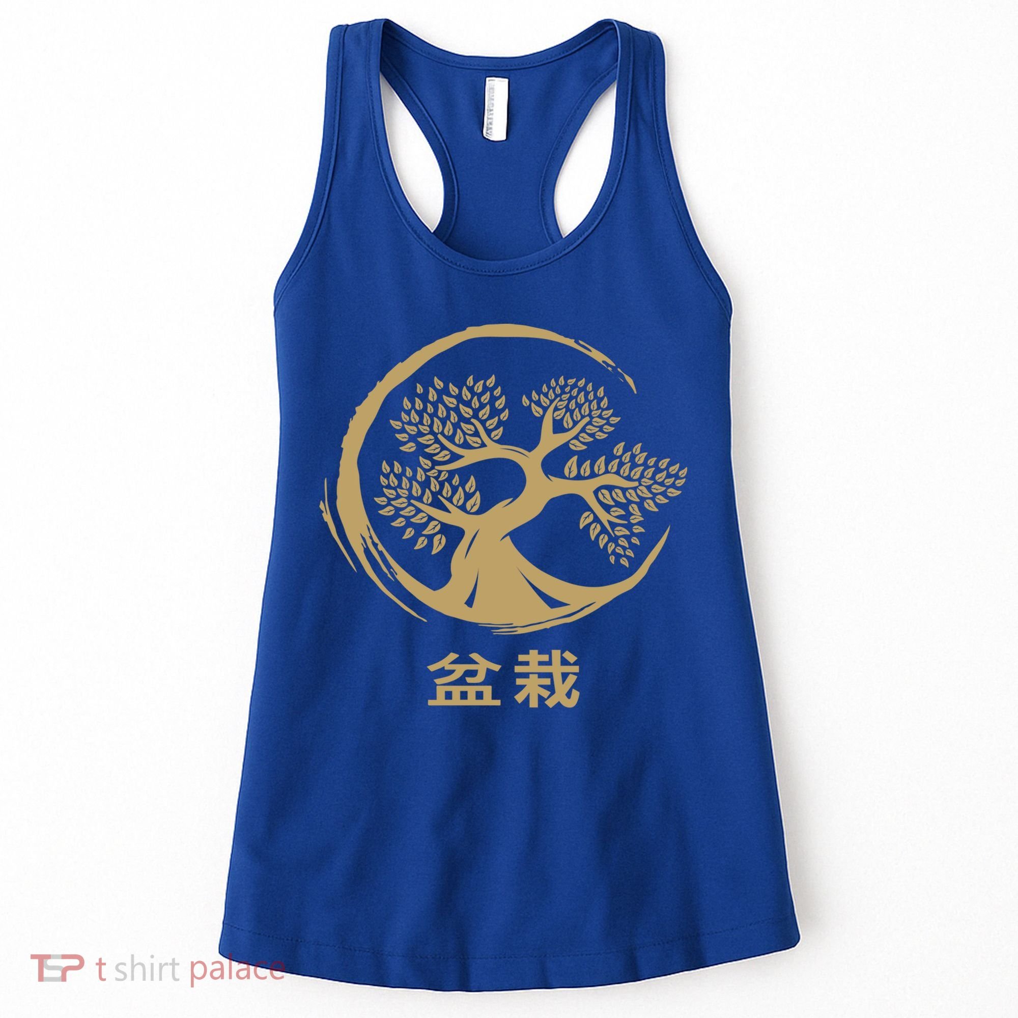 Bonsai Tree Circle Japanese Art Meditation Yoga Buddhist Gift Women's Tank Top
