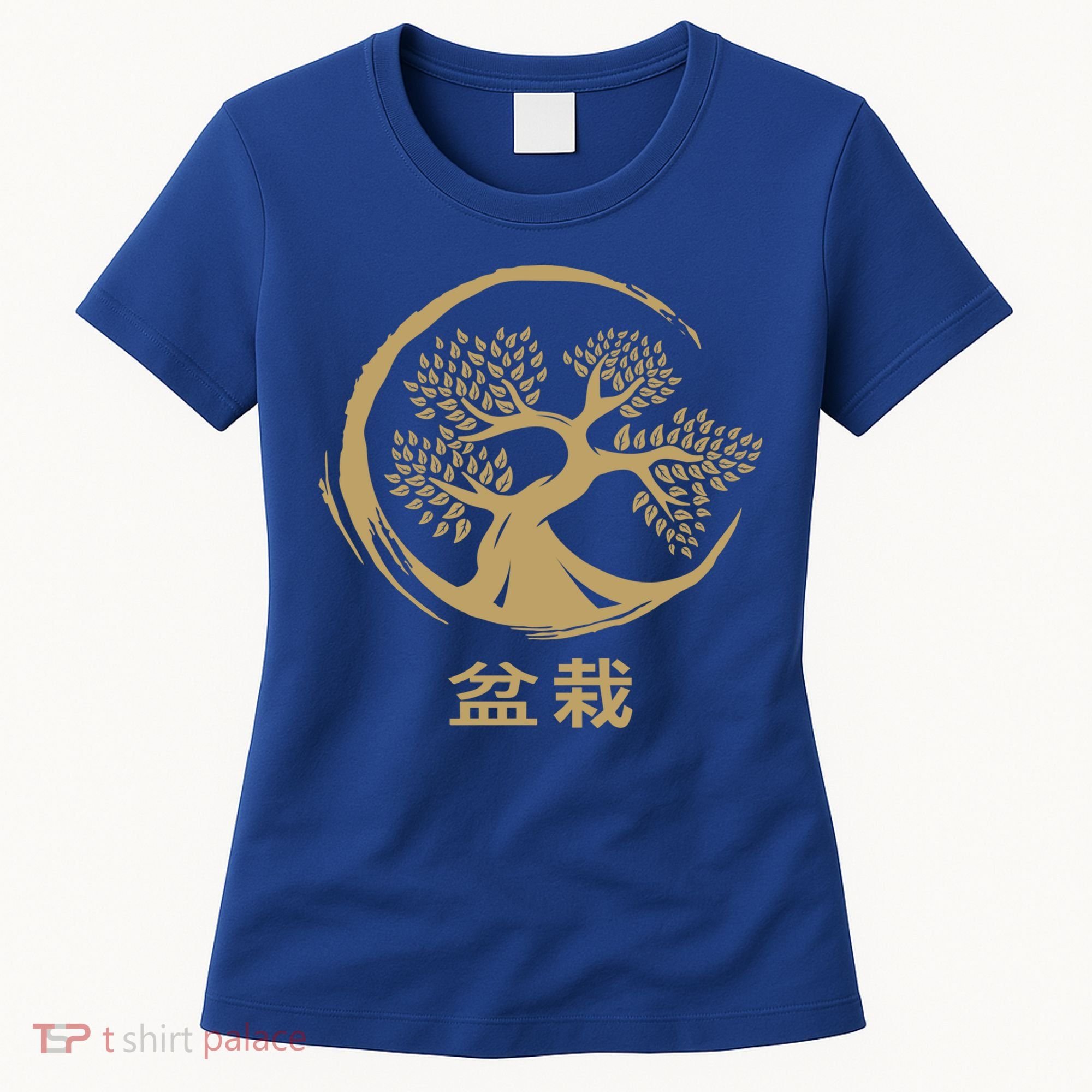 Bonsai Tree Circle Japanese Art Meditation Yoga Buddhist Gift Women's T-Shirt