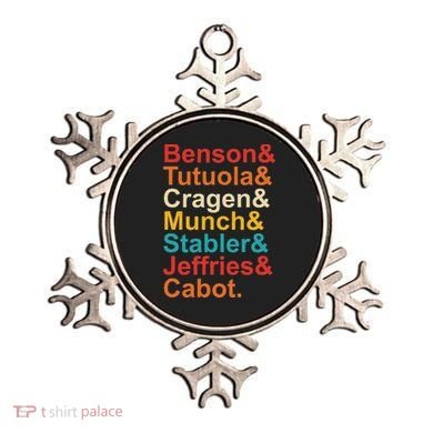 Benson& Tutuola& Cragen& Munch& Stabler& Jeffries& Cabot. Ornament