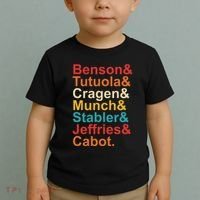 Benson& Tutuola& Cragen& Munch& Stabler& Jeffries& Cabot. Toddler T-Shirt thumb 2