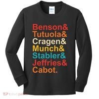 Benson& Tutuola& Cragen& Munch& Stabler& Jeffries& Cabot. Kids Long Sleeve Shirt thumb 0